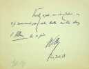 Lettre autographe signée. Henry Gauthier-Villars dit Willy (1859-1931), écrivain. 