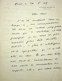 Lettre autographe signée