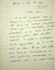 Lettre autographe signée. Abel Bonnard (1883-1968), écrivain, homme politique.