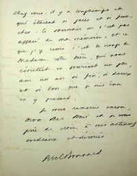 Lettre autographe signée