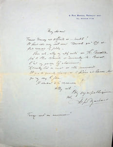 Lettre autographe signée