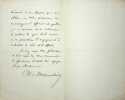 Lettre autographe signée. Arthur Pavlovitch, baron de Mohrenheim (1824-1906), diplomate, ambassadeur de Russie en France de 1884 à 1897, artisan de ...