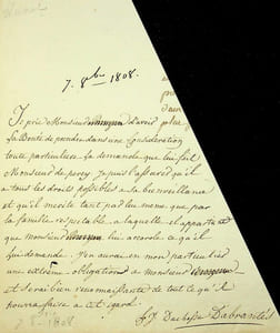 Lettre autographe signée