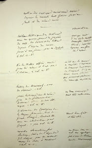 Pièce autographe