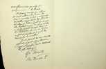 Lettre autographe signée. Pierre-Gustave Brunet (1805-1896), bibliographe et éditeur.