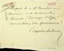 Pièce autographe signée . [Révolution de 1848] Étienne Casimir Hippolyte Cordellier-Delanoue (1806-1854), écrivain, poète.