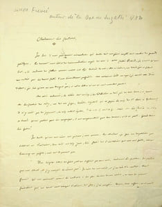 Lettre autographe signée