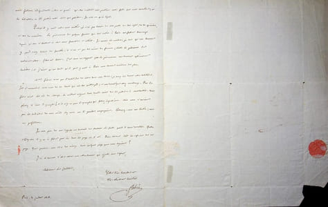 Lettre autographe signée
