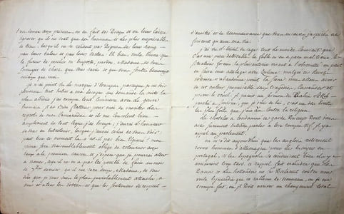 Lettre autographe signée à Françoise de Palatinat-Soulzbach