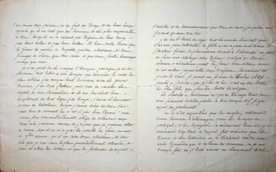 Lettre autographe signée à Françoise de Palatinat-Soulzbach