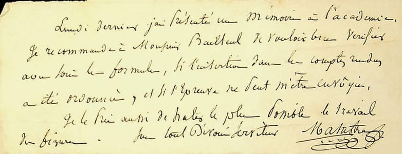 Lettre autographe signée