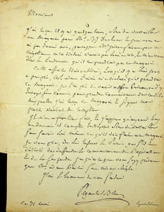 Lettre autographe signée 