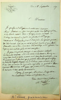 Lettre autographe signée