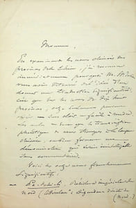 Lettre autographe signée