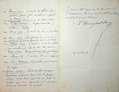 Lettre autographe signée
