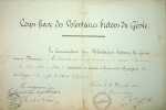 Pièce signée. [Bretagne, Volontaires bretons, guerre de 1870] Nomination de capitaine.