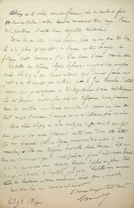 Lettre autographe signée à Edmond About