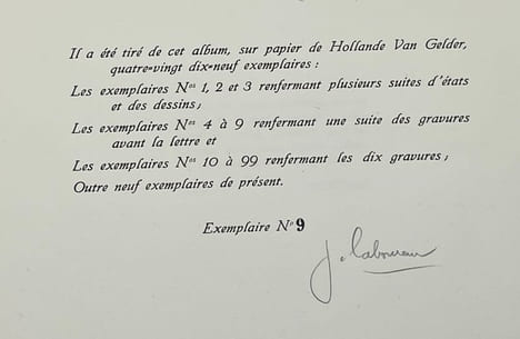 Graphismes - suite de 10 gravures - en 2 états, enrichi d'un dessin original et de la 11e gravure en 2 états. Jean-Emile Laboureur,