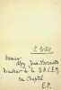 Lettre autographe signée. Jean Poueigh (1876-1958), compositeur, musicologue.