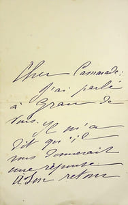 Lettre autographe signée