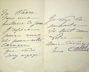 Lettre autographe signée
