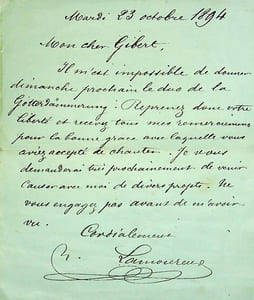Lettre autographe signée