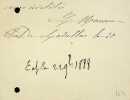 Lettre autographe signée. Léontine Massin (1847-1901), artiste dramatique et prostituée, créatrice du rôle de Nana (d'après Zola) en 1881. 