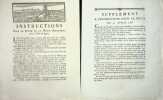 [Lyon, Milice Bourgeoise] Instructions pour la Revue de la Milice Bourgeoise de la Ville de Lyon [&] Supplément à l'instruction pour la revue du 30 ...