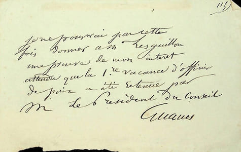 Pièce autographe signée