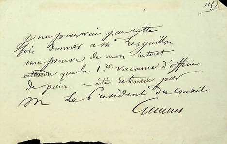 Pièce autographe signée. Henri Gisquet (1792-1866), banquier, homme politique, préfet.