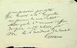 Pièce autographe signée. Henri Gisquet (1792-1866), banquier, homme politique, préfet. 