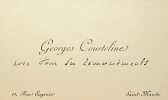 Carte autographe. Georges Courteline (1858-1929), écrivain.