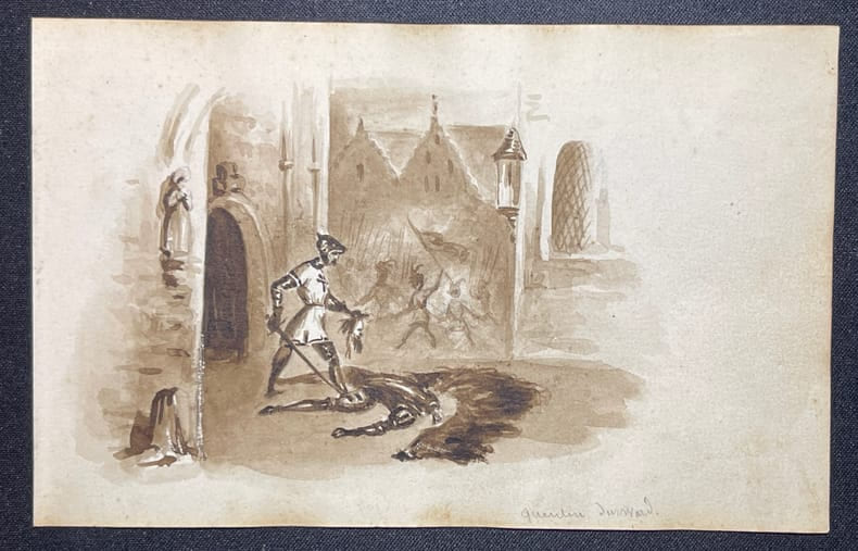 [Dessin romantique] Oeuvres de Walter Scott, Quentin Durward.. [Dessin romantique] Oeuvres de Walter Scott, Quentin Durward.