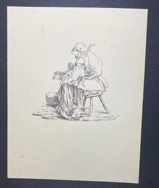La Vieille aux chats.. [Dessin romantique] Jacques Callot ; Ch. Silvestre, 
