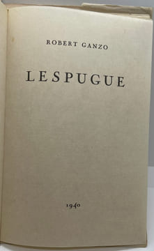 Lespugue - poème.. Robert Ganzo