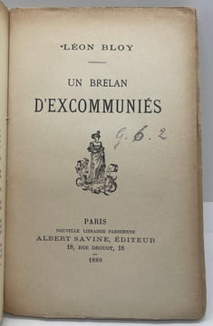 Un brelan d'excommuniés - L'enfant terrible - Le fou - Le lépreux.. Léon Bloy,