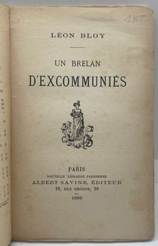 Un brelan d'excommuniés - L'enfant terrible - Le fou - Le lépreux.. Léon Bloy,