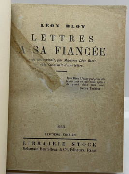 Lettres à sa Fiancée.. Léon Bloy,