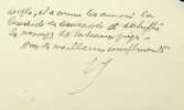 Carte autographe signée à Pierre Béarn. Guy Lavaud (1883-1958), poète.