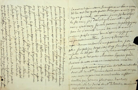 Lettre autographe - belle lettre avec une critique de Télémaque. Charles de Saint-Evremond (1613-1703), écrivain.