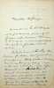 Lettre autographe signée à Louis Desnoyers. Paul Foucher (1810-1875), écrivain, journaliste, beau-frère de Victor Hugo.