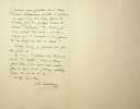 Lettre autographe signée à Edouard Blau. Charles Lefebvre (1843-1917), compositeur, deuxième grand prix de Rome 1870.