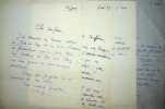 Lettre autographe signée - lot de 4. René Trintzius (1898-1953), écrivain. 