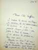 Lettre autographe signée - lot de 4. René Trintzius (1898-1953), écrivain. 
