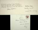Lettre autographe signée à André Schück. Philippe Chabaneix (1898-1982), poète.