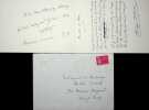 Lettre autographe signée avec poème à André Schück. Philippe Chabaneix (1898-1982), poète.