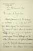 Lettre autographe signée. José Villegas Cordero (1844-1921), peintre espagnol, directeur du musée du Prado.