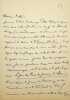 Lettre autographe signée à l'abbé Louis Roussel. Charles Buet (1846-1897), écrivain, journaliste.