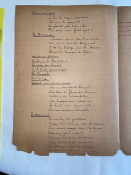 Lettre autographe signée + Pièce autographe signée. Théodore Botrel (1868-1925), célèbre chansonnier breton.