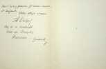 Lettre autographe signée à Jules Claretie. Albert Delpit (1849-1893), écrivain, né à la Nouvelle-Orléans (USA).